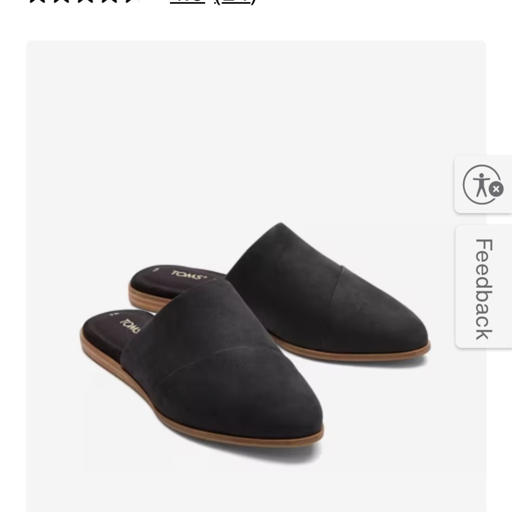 TOMS Charcoal Slip-On Mules